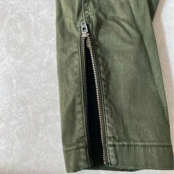 J Crew Cargo Olive Green Skinny Stretch Pants‎ Zippers size 32 - Picture 7 of 13